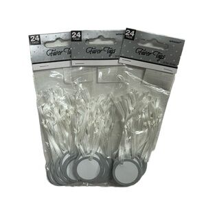 Amscan favor tags. 3 packs of 24 tags brand new in packaging never used!